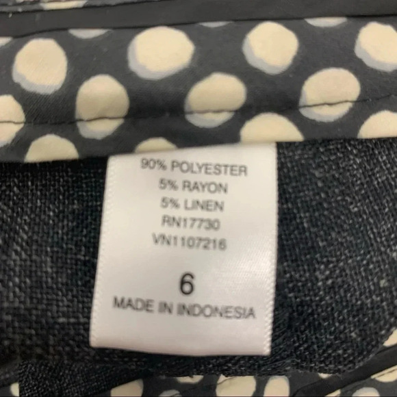 Isaac Mizrahi Trouser Pants Linen Blend Woman Size 6 Gray Straight Career Work - Picture 9 of 13